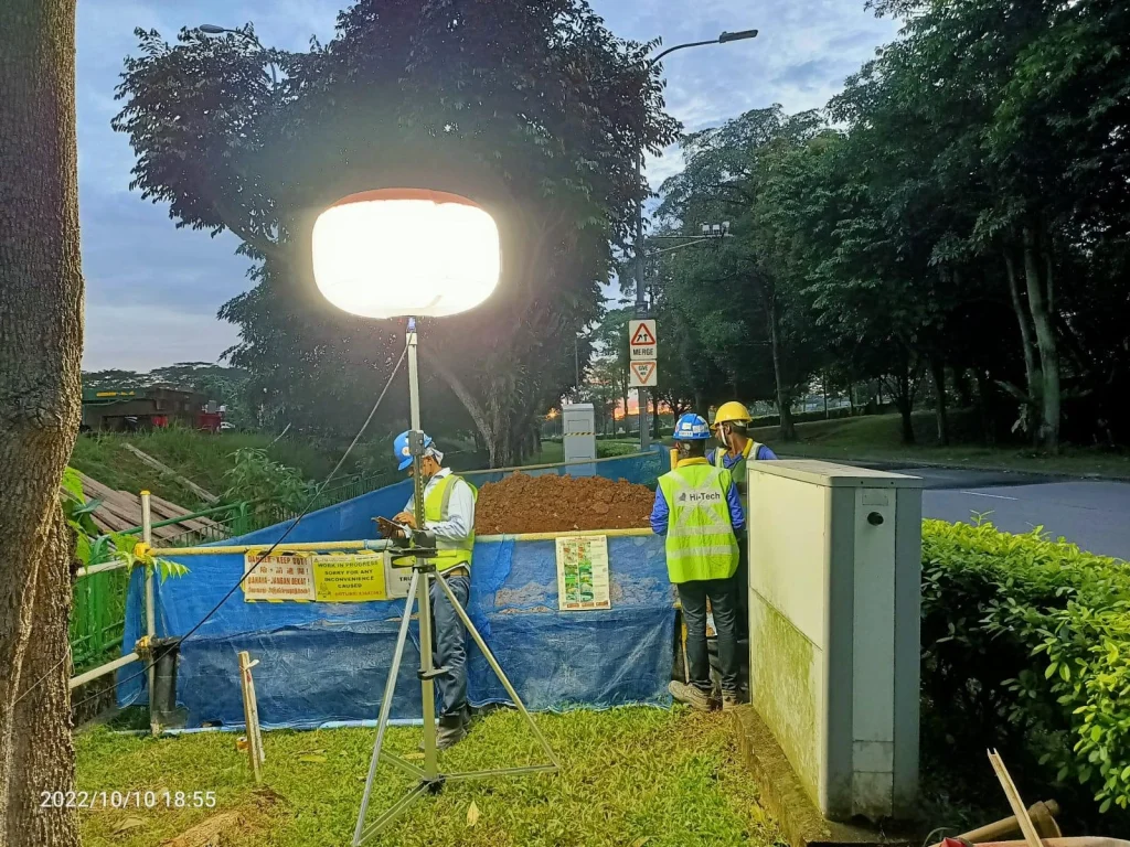 Luzes de balão LED para manutenção de estradas