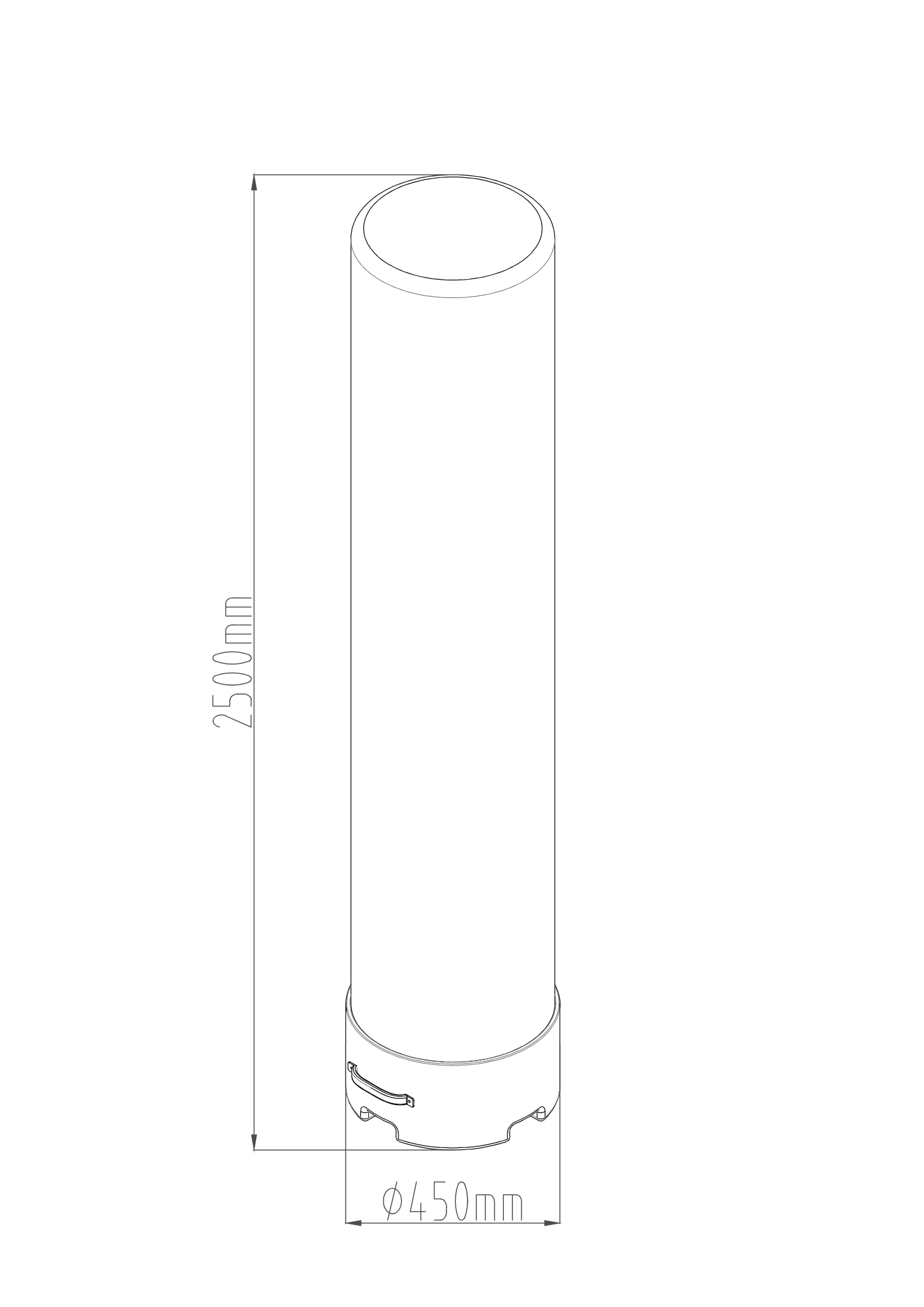 Tube lumineux portable de 2,5 m
