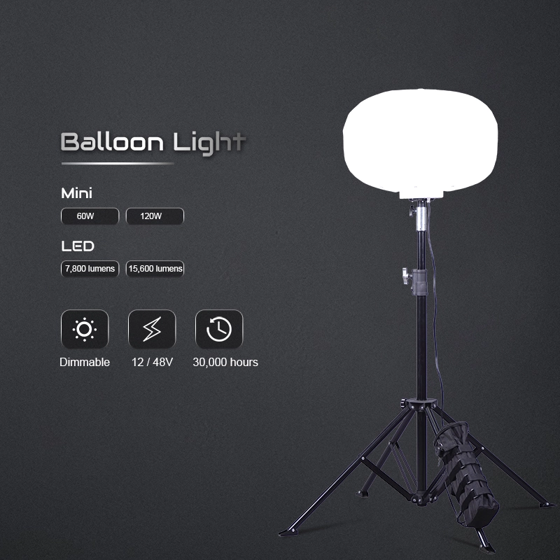 Balão de luz DC Power 60W 120W