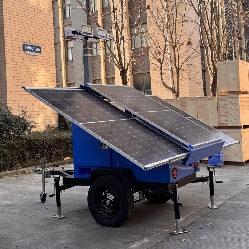 Remorque solaire à éclairage LED