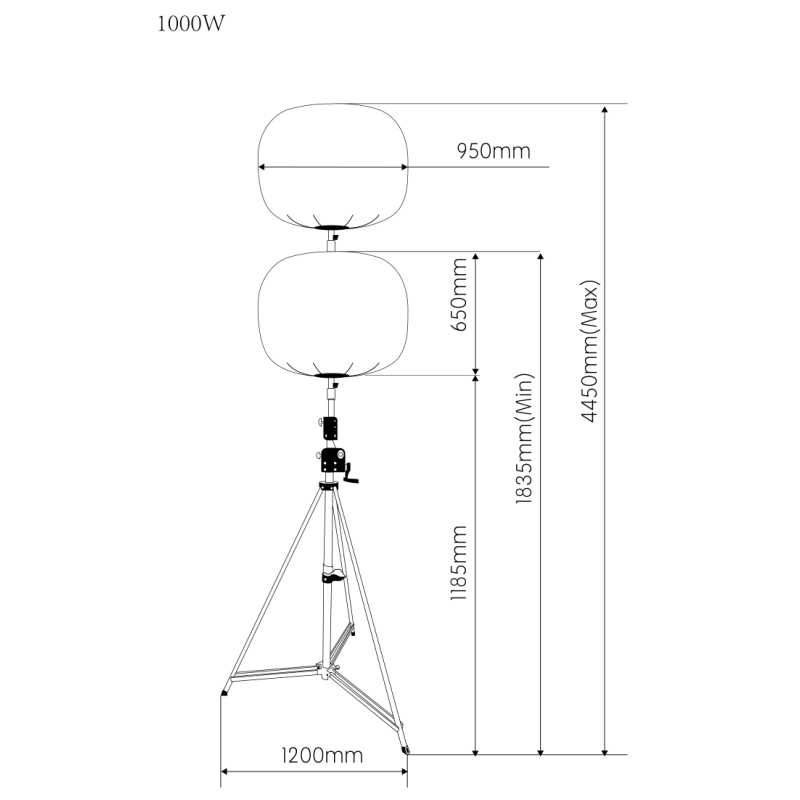1000W Ballon-Lichtturm