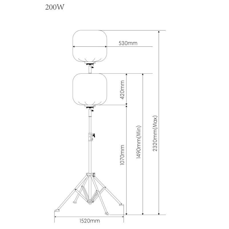 200W Balloon Light Tower