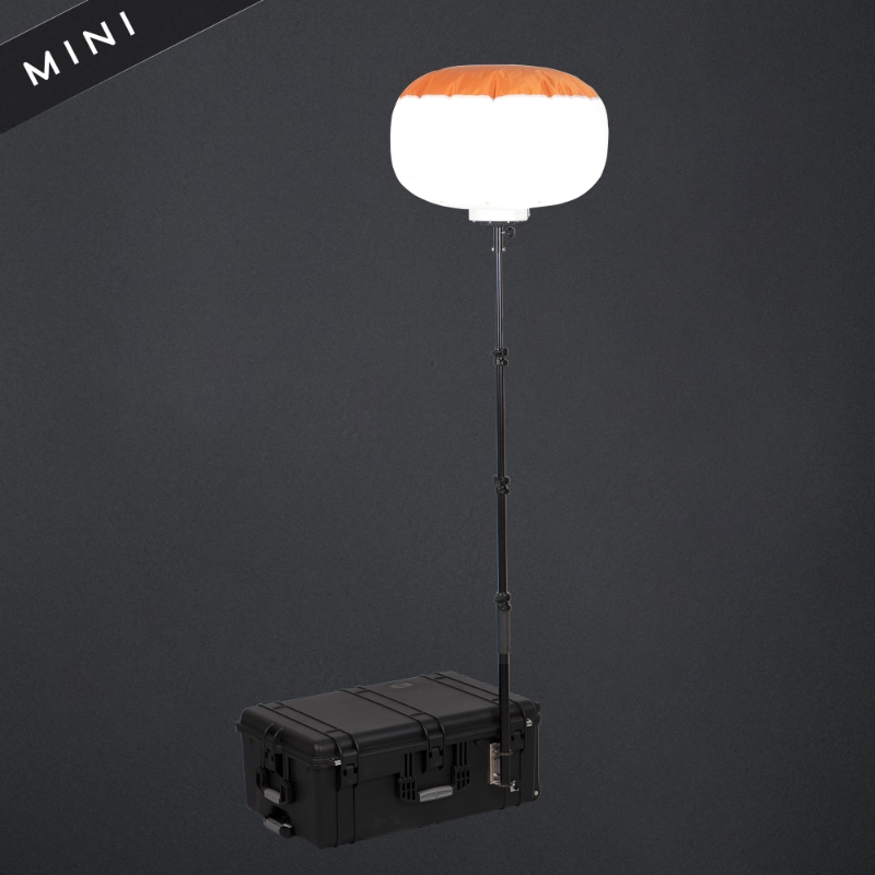 Mini torre de iluminación con globo