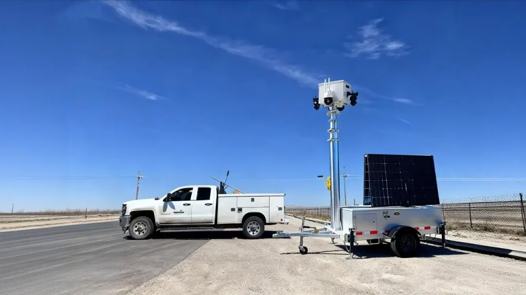 Remolques de vigilancia solar para obras en construcción
