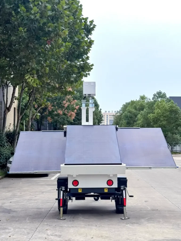 Solar surveillance trailer